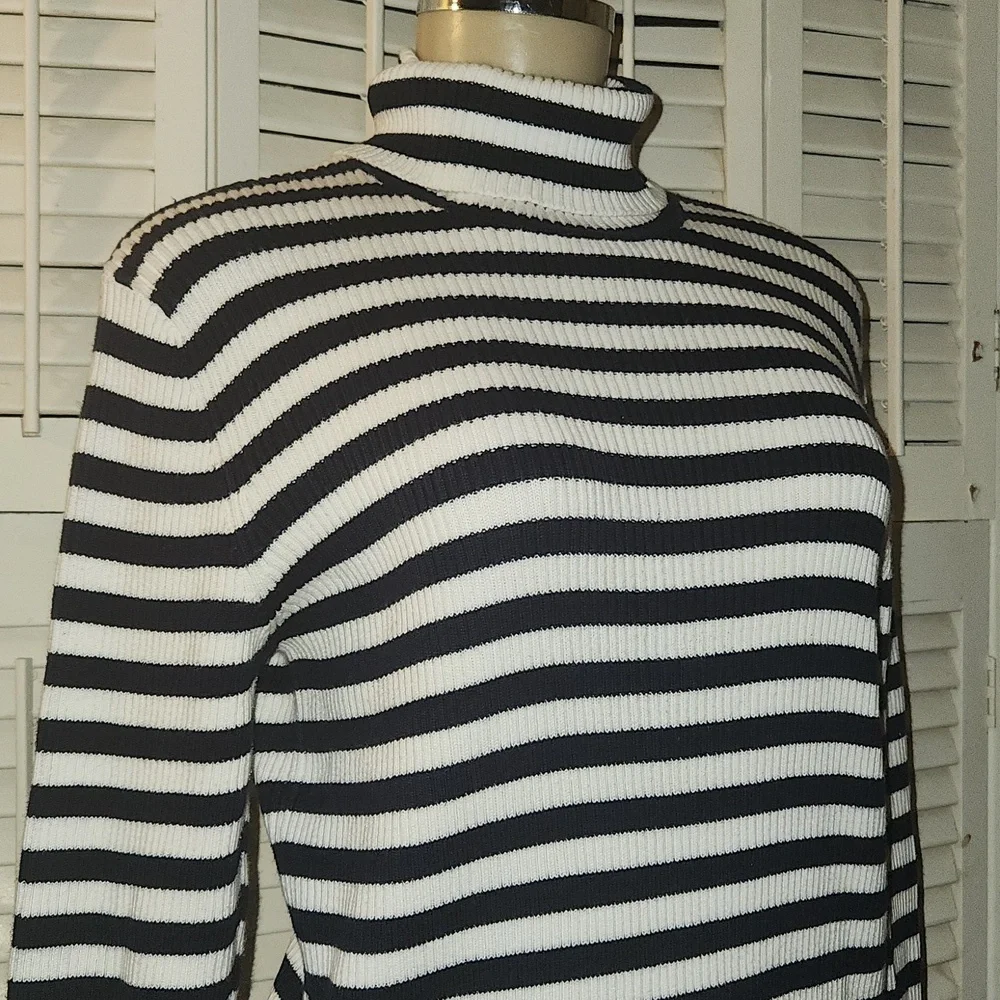 RALPH LAUREN STRIPED TURTLENECK SWEATER - Picture 4 of 8
